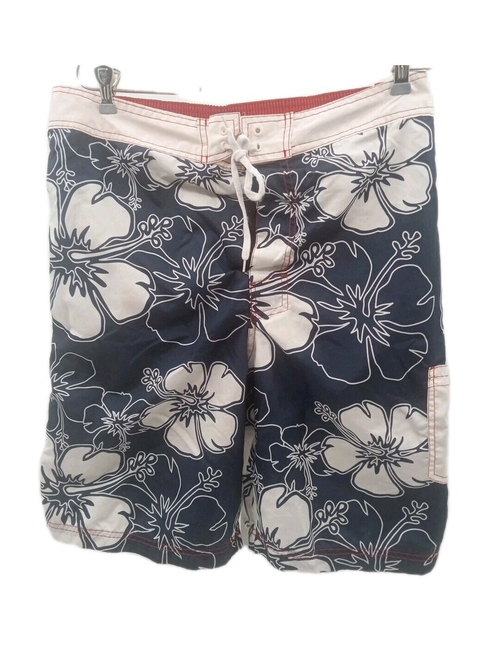 Boston Red Sox Swim Trunks Mens Large Blue Floral Mesh Lining Mlb Board Shorts